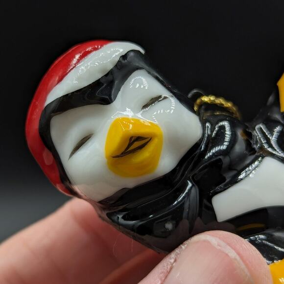 4 Vintage Penguin Christmas Ornaments Holiday Ceramic Cutesy Playful Japan? - Picture 10 of 16